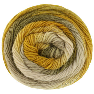 Lana Grossa MEILENWEIT 100g Color Mix Soft | 8068-heinänvihreä/kaislanvihreä/harmaanvihreä//sinapinkeltainen