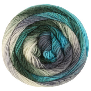 Lana Grossa MEILENWEIT 100g Color Mix Soft | 8071-metsänvihreä/harmaanvihreä/harmaa/petrooli/merenvihreä/tummanvihreä