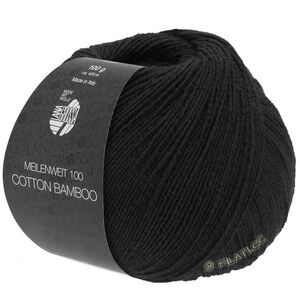 Lana Grossa MEILENWEIT 100g Cotton Bamboo | 16-musta