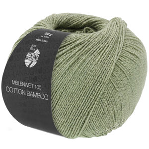 Lana Grossa MEILENWEIT 100g Cotton Bamboo | 25-harmaanvihreä