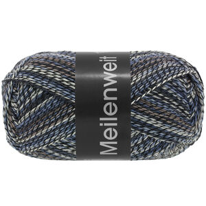 Lana Grossa MEILENWEIT 100g Black Denim Mix | 4658-musta/ecru/siniharmaa/taupe/tumma petrooli/antrasiitti