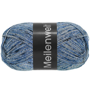Lana Grossa MEILENWEIT 100g Blue Denim Mix | 4609-vaaleansininen/keskisininen/tummansininen/keskiharmaa/tummanharmaa