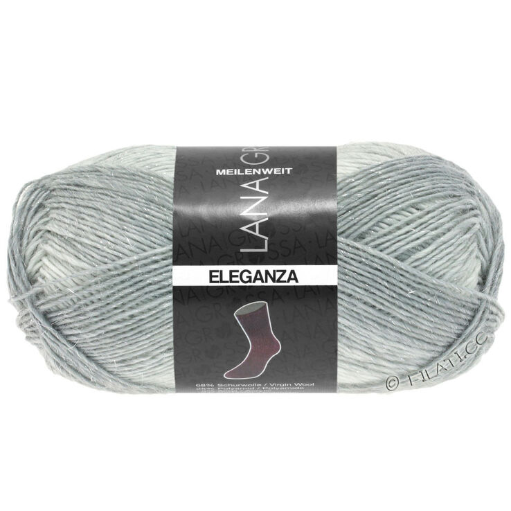 Lana Grossa MEILENWEIT 50g Eleganza | 6701-hopeanharmaa/vaaleanharmaa