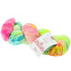 Lana Grossa MEILENWEIT 100g Merino Hand-dyed | 301-luonnonvalkoinen/neonkeltainen/tumma petrooli/punainen/vadelma