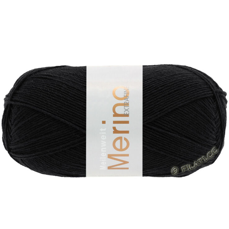 Lana Grossa MEILENWEIT 100g Merino Extrafine | 2402-musta