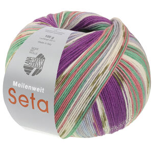 Lana Grossa MEILENWEIT 100g Seta Giappone | 3389-sinivioletti/valkoinen/oliivi/vaaleansininen/jade/vanharoosa/vaaleanharmaa