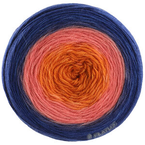 Lana Grossa MERINO LACE AQUARELL | 07-oranssi/neilikan vaalenapunainen/tummansininen