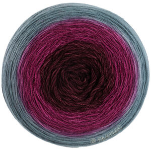 Lana Grossa MERINO LACE AQUARELL | 08-siniharmaa/viininpunainen/burgundi