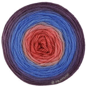 Lana Grossa MERINO LACE AQUARELL | 17-asuurinsininen/lohenpunainen