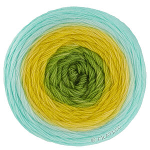 Lana Grossa MERINO LACE AQUARELL | 20-kiivi/kirkkaankeltainen/aqua