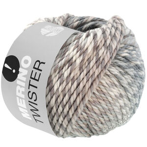 Lana Grossa MERINO TWISTER | 02-hopeanharmaa/vaaleanharmaa/tummanharmaa