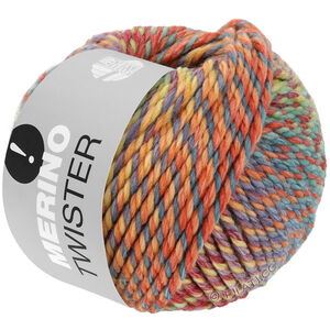 Lana Grossa MERINO TWISTER | 08-keltainen/lohi/petrooli/punalila/maissinkeltainen/sinilila