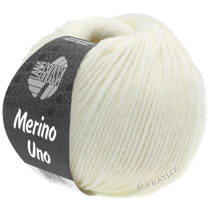 Lana Grossa MERINO UNO | 01-valkoinen