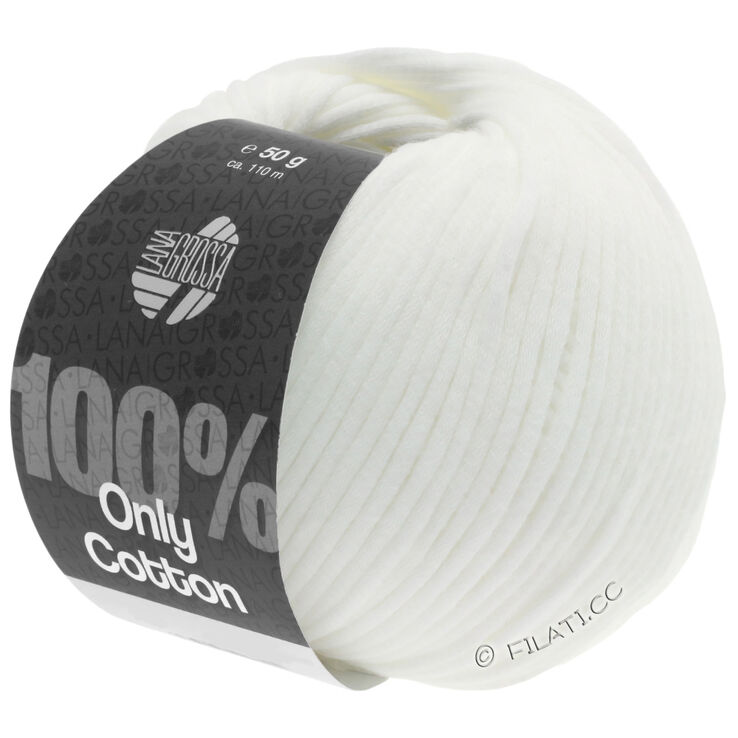 Lana Grossa ONLY COTTON | 01-valkoinen