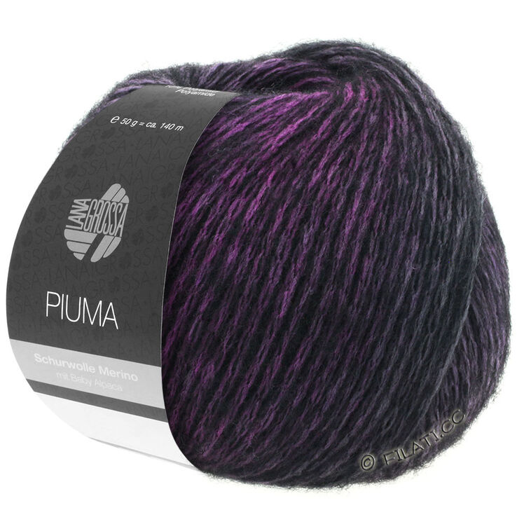 Lana Grossa PIUMA | 01-lila/pastelliroosa/musta