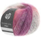 Lana Grossa SILKHAIR HAZE Print | 1214-vaaleanharmaa/lohi/violetti/pehmeä roosa
