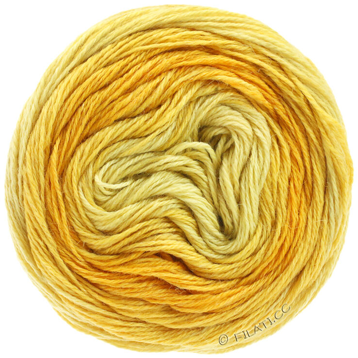 Lana Grossa SLOW WOOL LINO Dégradé | 201-vanilja/keltuainen/sahraminkeltainen
