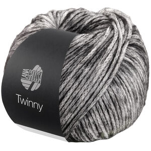 Lana Grossa TWINNY | 11-valkoinen/antrasiitti