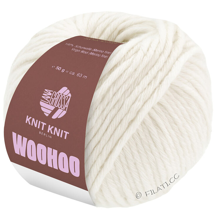 Lana Grossa WOOHOO 50g | 01-luonnonvalkoinen