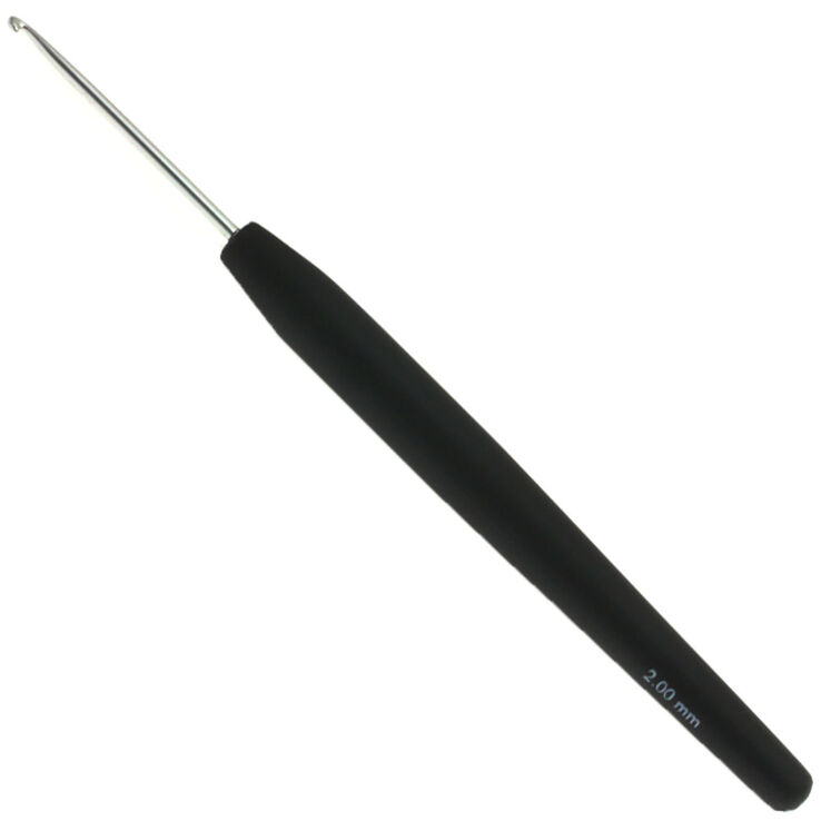 Lana Grossa Virkkuukoukku Soft Grip alumiini 2,0mm