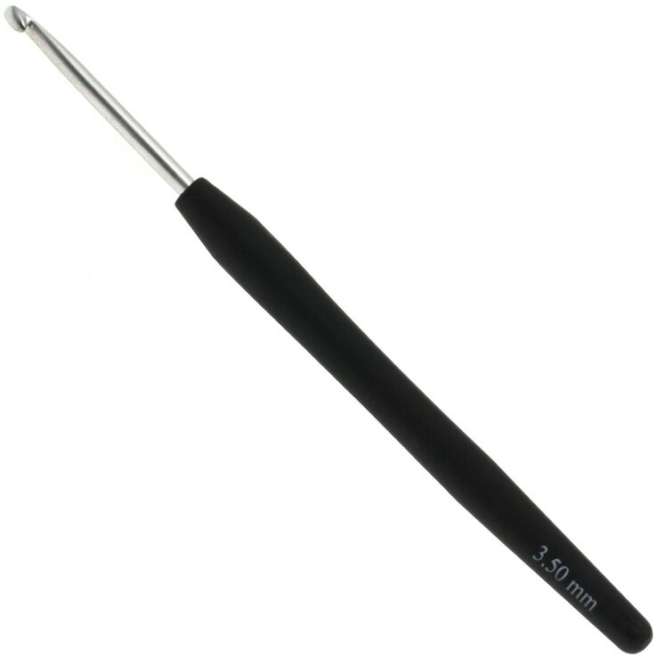 Lana Grossa Virkkuukoukku Soft Grip alumiini 3,5mm