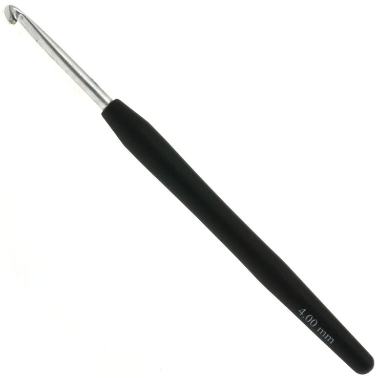 Lana Grossa Virkkuukoukku Soft Grip alumiini 4,0mm