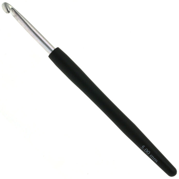 Lana Grossa Virkkuukoukku Soft Grip alumiini 5,0mm