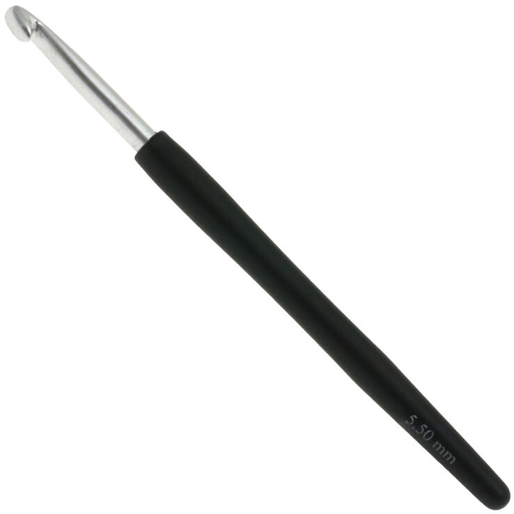 Lana Grossa Virkkuukoukku Soft Grip alumiini 5,5mm