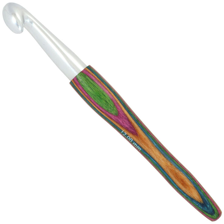 Lana Grossa Virkkuukoukku Alumiini puukahvalla Design-puu: Color 12,0mm