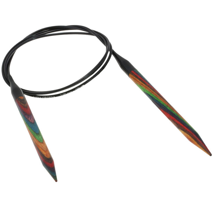 Lana Grossa Pyöröpuikot Design-puu Multicolor 7,0mm/100cm