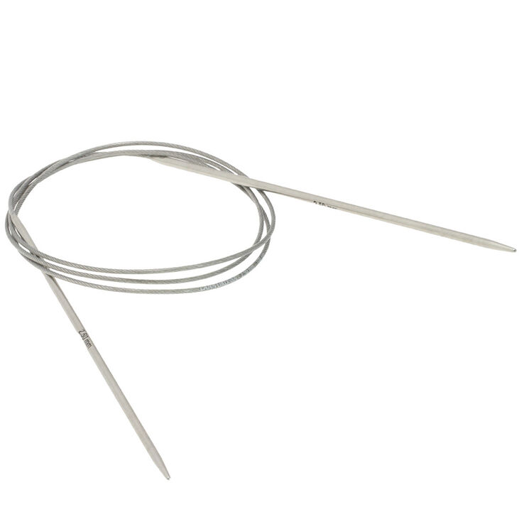 Lana Grossa Pyöröpuikko ruostumaton teräs 2,5mm/100cm