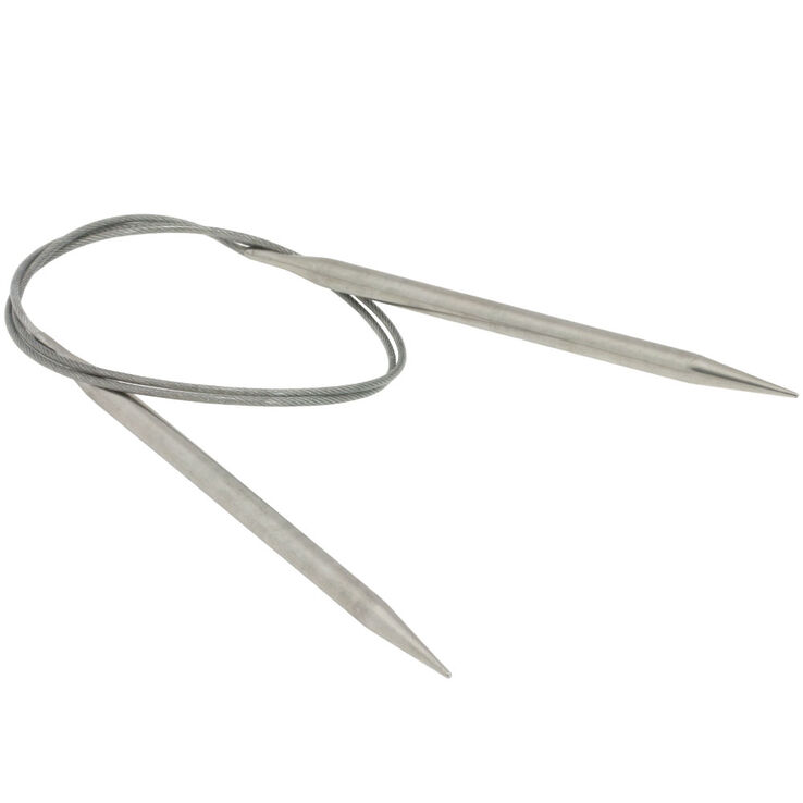 Lana Grossa Pyöröpuikko ruostumaton teräs 6,5mm/80cm