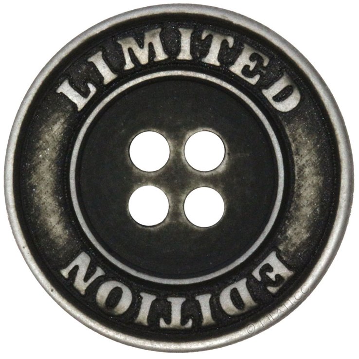 UNION KNOPF 453059/15mm | 7882-tummanharmaa/hopea