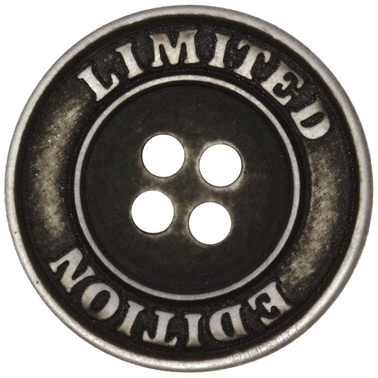 UNION KNOPF 453059/20mm | 8082-musta/hopea