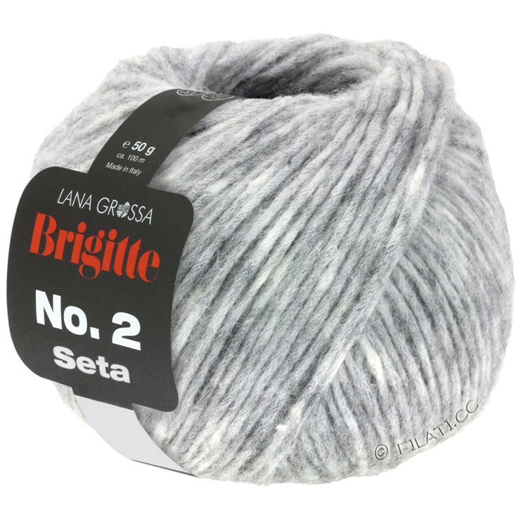 Lana Grossa BRIGITTE NO. 2 Seta | 01-vaaleanharmaa meleerattu