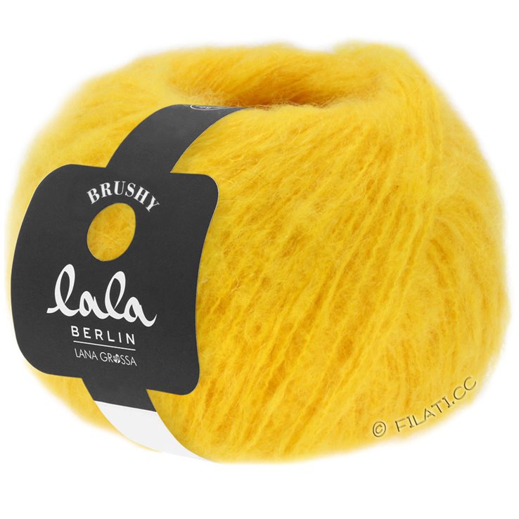 Lana Grossa BRUSHY Uni/Print (lala BERLIN) | 005-keltainen