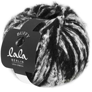 Lana Grossa BUFFY (lala BERLIN) | 12-musta/luonnonvalkoinen