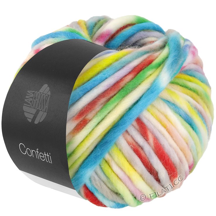 Lana Grossa CONFETTI Print | 06-sireeni/sinivioletti/ruoste/sinappi/luonnonvalkoinen/petrooli