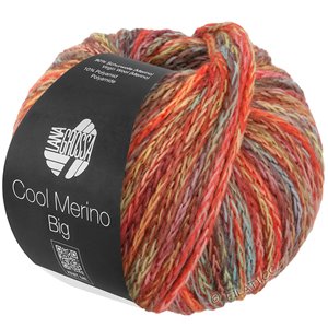 Lana Grossa COOL MERINO Big Color | 402-harmaanvihreä/punainen/keltainen/minttu/ruskea/ruusupuu