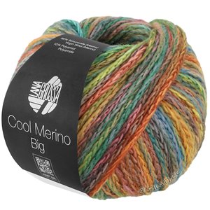 Lana Grossa COOL MERINO Big Color | 404-karamelli/jade/petrooli/okra/oliivi/roosa/tummanruskea