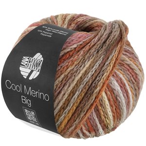 Lana Grossa COOL MERINO Big Color | 406-nougat/beige/taupe/konjakki/ruusupuu/hopeanharmaa/harmaanruskea/vanharoosa