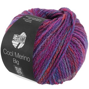 Lana Grossa COOL MERINO Big Color | 408-fuksia/violetti/siniharmaa/savunsininen/vaaleanharmaa/sininen/tomaatti
