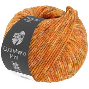 Lana Grossa COOL MERINO Print | 111-keltainen/oranssi/kameli/vaalea oliivi