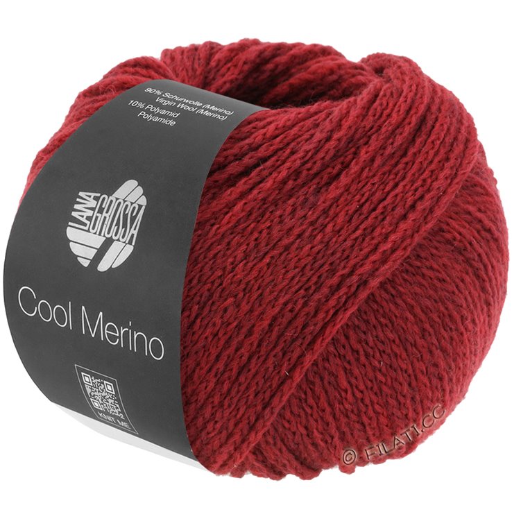 Lana Grossa COOL MERINO | 001-tummanpunainen