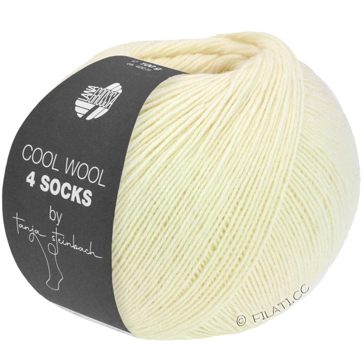 Lana Grossa COOL WOOL 4 SOCKS | 7710-luonnonvalkoinen