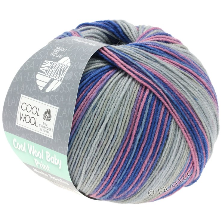 Lana Grossa COOL WOOL Baby Dégradé | 401-harmaa/roosa/sireeni