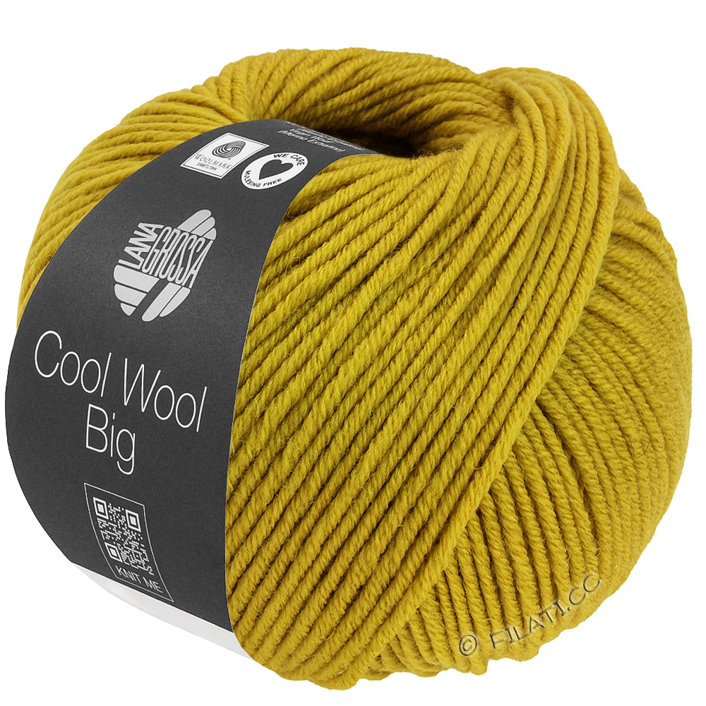 Lana Grossa COOL WOOL Big  Uni/Melange | 1039-sinapinkeltainen