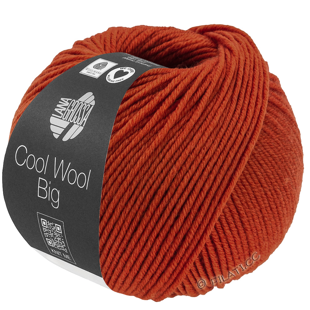 Lana Grossa COOL WOOL Big  Uni/Melange | 1042-kanelinruskea
