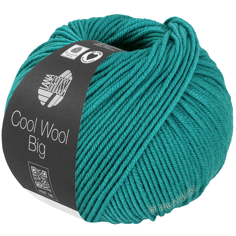 Lana Grossa COOL WOOL Big  Uni/Melange | 1043-turkoosinvihreä