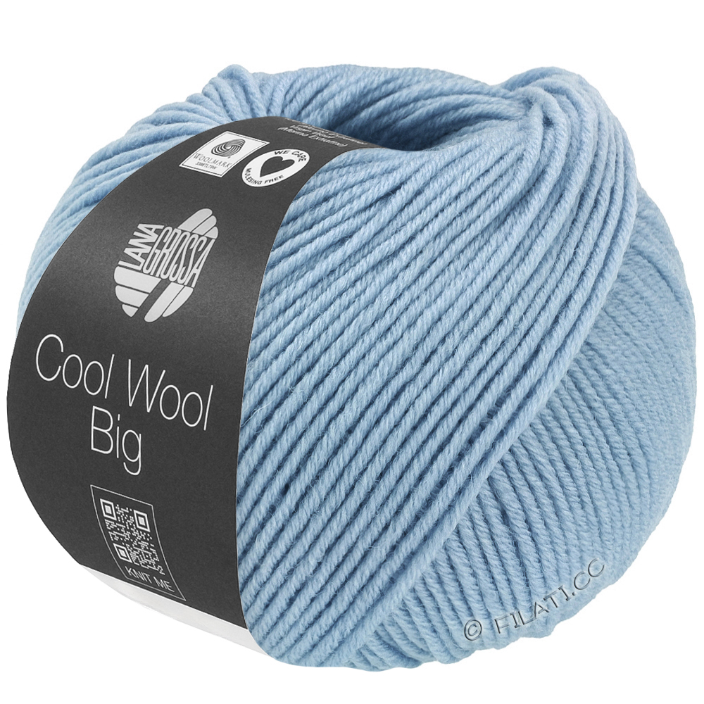 Lana Grossa COOL WOOL Big Mélange (We Care) | 1702-vaaleansininen meleerattu